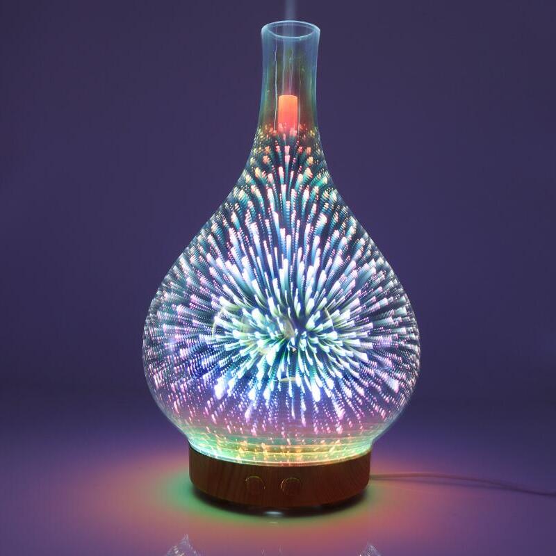 LumiGlow - 3D fyrverkeri lysskjerm Luftfukter med USB-drevet