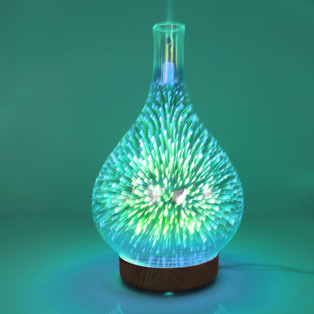 LumiGlow - 3D fyrverkeri lysskjerm Luftfukter med USB-drevet