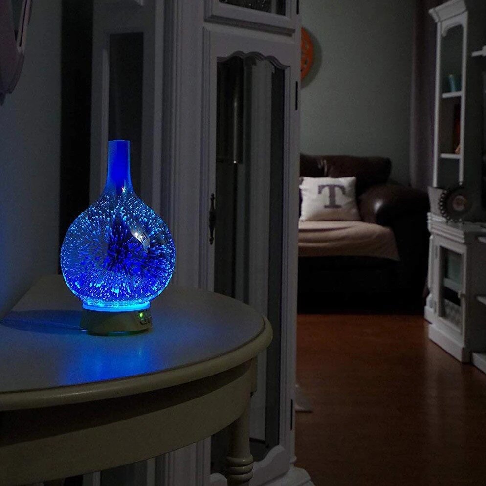 LumiGlow - 3D fyrverkeri lysskjerm Luftfukter med USB-drevet