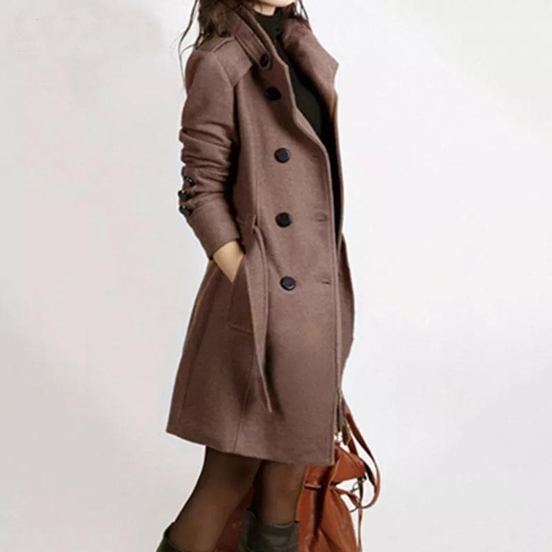 Isabelle - Chic dobbeltspent trenchcoat med belte