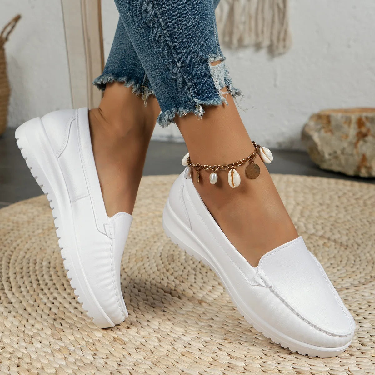 Mila - Slip on loafers med chunky yttersåle og sleek sømmer