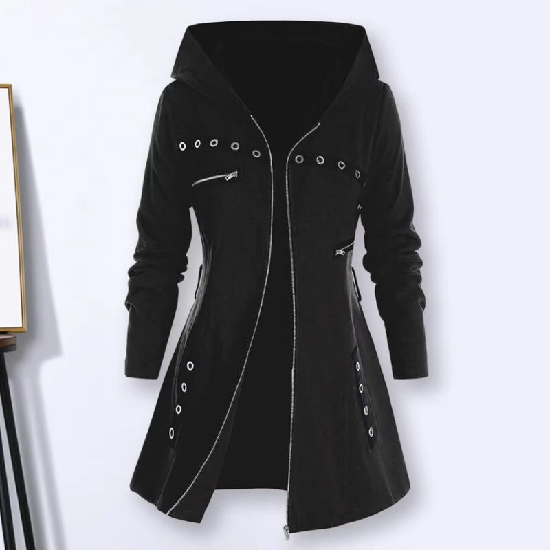 Valencia – Langermet Hettejakke med Glidelås og Lommer