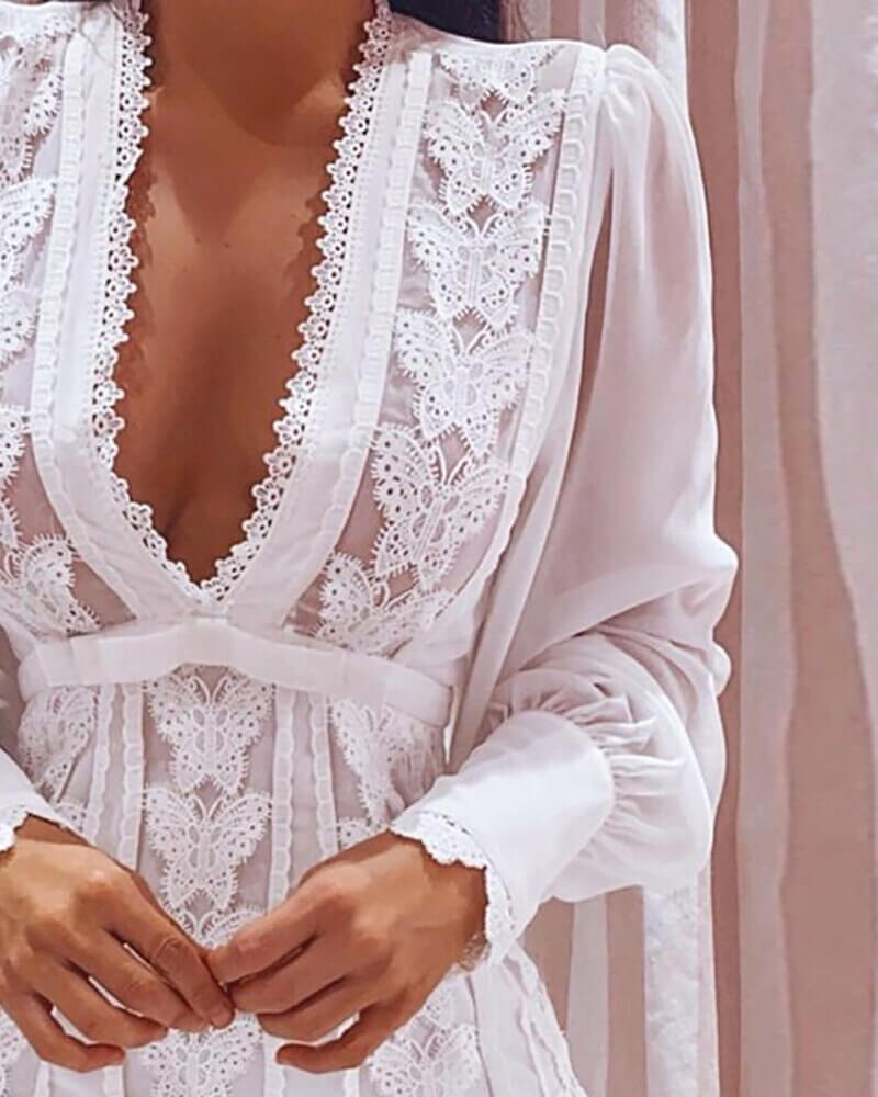 VivaStyle - Minikjole med lanterneerm for sexy look