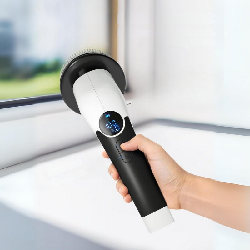 ScrubMate – Rengjøringsskrubber med Avtakbart Håndtak og Oppladbart Design