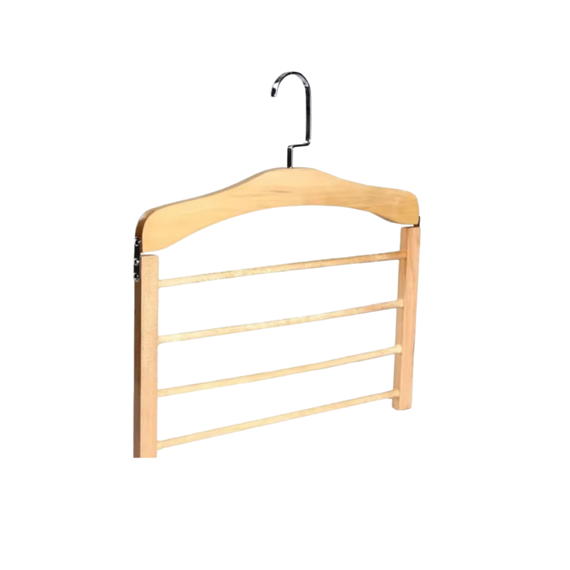WoodFlex – Multifunksjonell Kleshenger i Tre med Plassbesparende Design