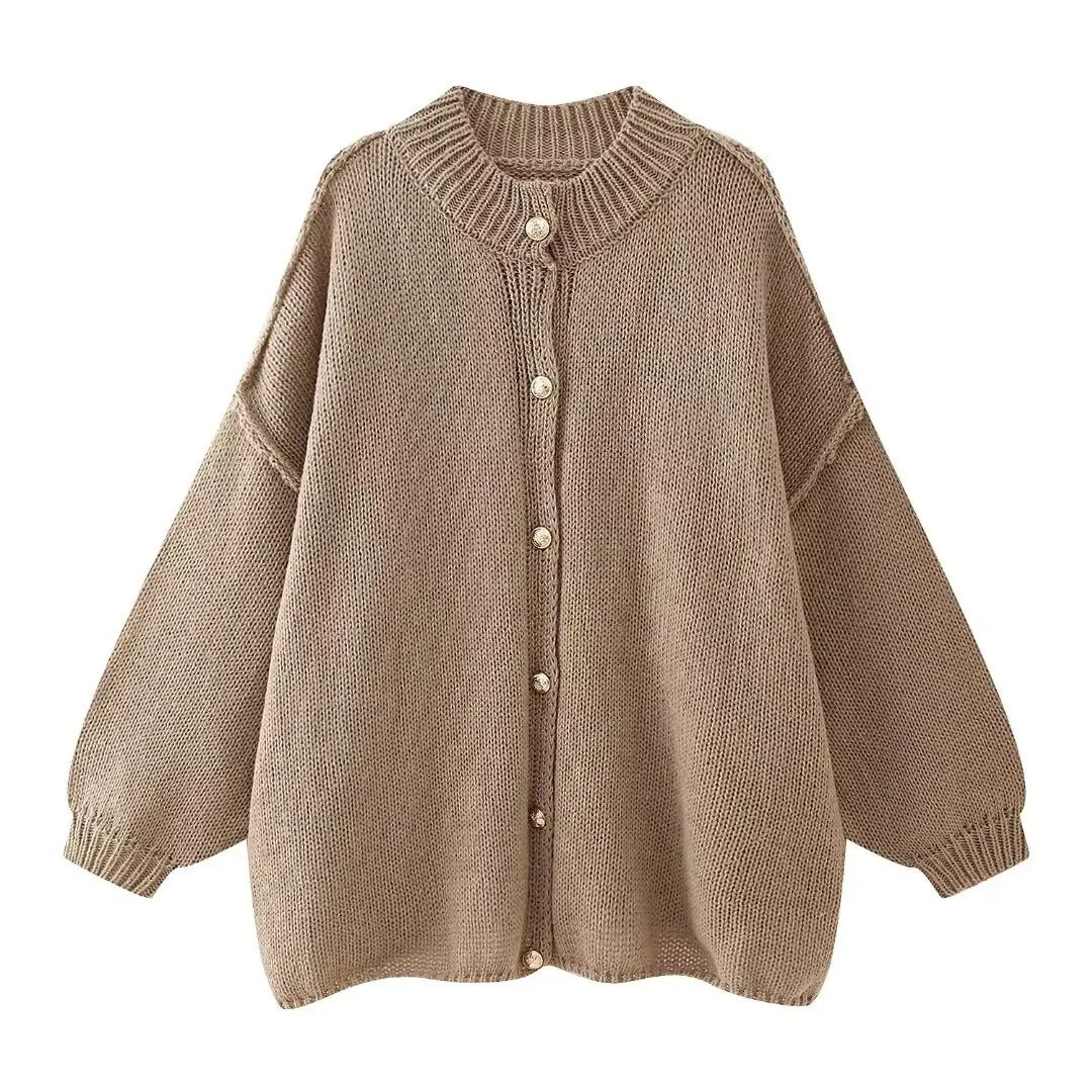 Abigail - Oversized cardigan med knappelukking og vide ermer