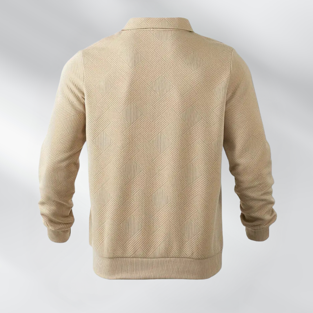 Isaac - Genser med kvart glidelås og strukturert design