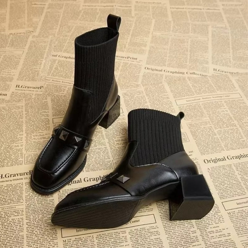 Selina – Slip-On Ankelstøvler med Rund Tå