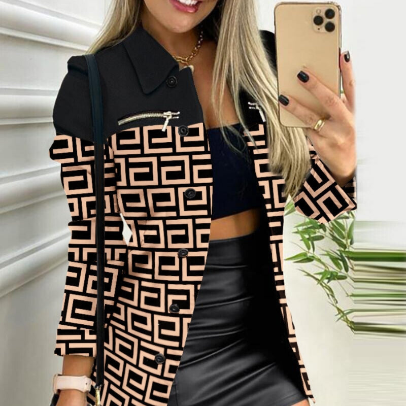 Sophie – Langermet kåpe med trykk knapper og lommer