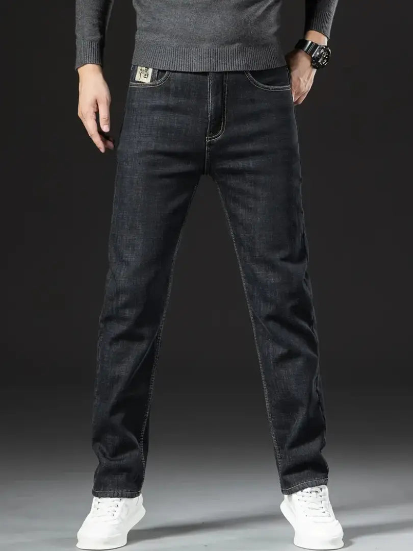 Runar - Fleecefôret denimbukse for ekstra varme og stil