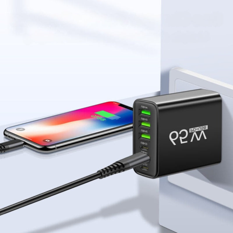 ChargeHub – Kompakt multi-port hurtiglader for multifunksjonsbruk