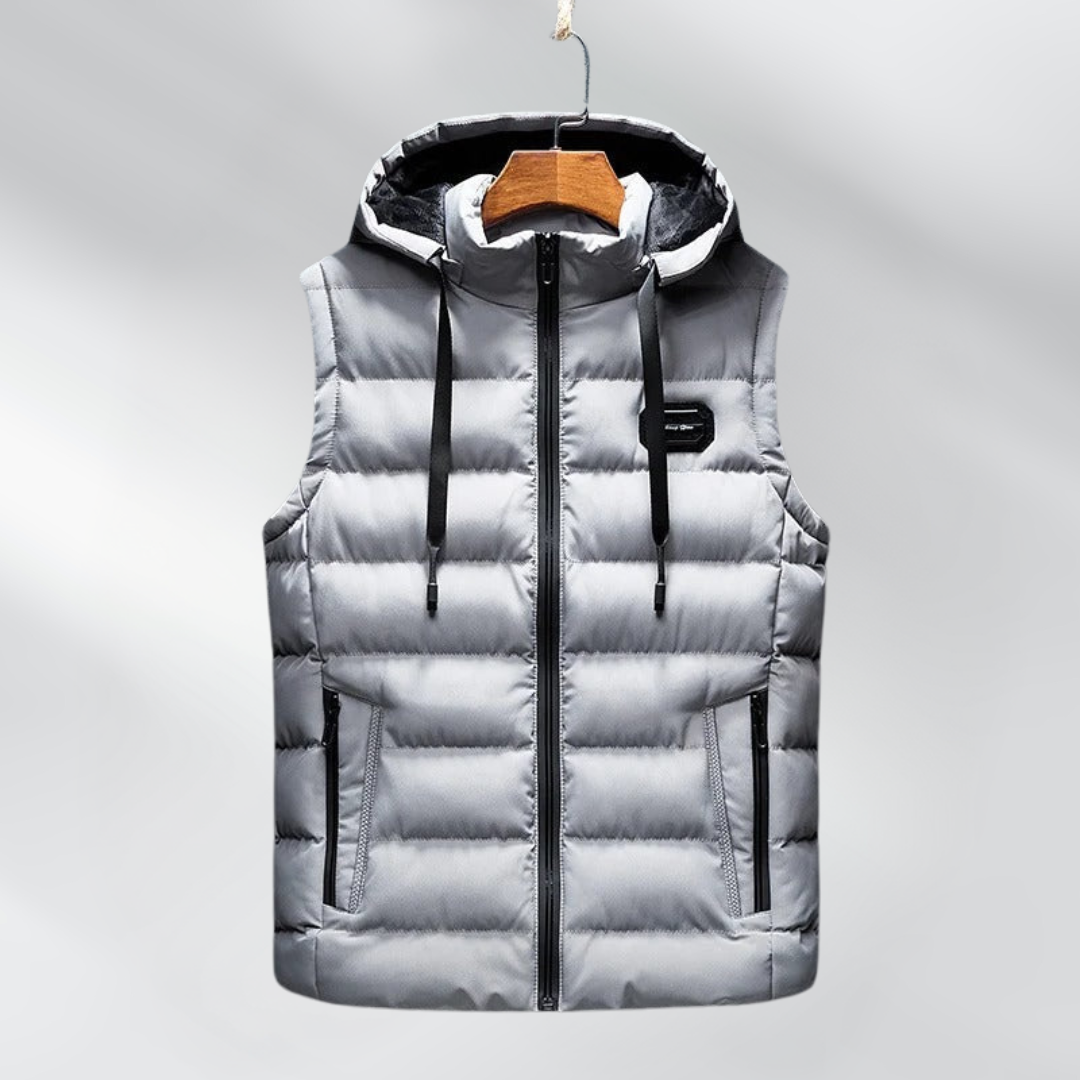 Talon - Polstret hettevest med glidelåslommer