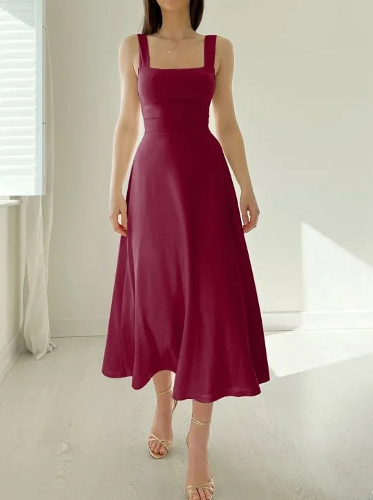 Evelyn - Elegant kjole med brede stropper for enkel stil og komfort