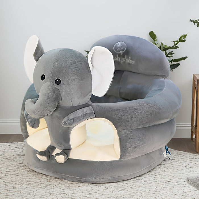 BirdieHug – Myk babysofa med oppreist ryggstøtte og lekent fuglemotiv