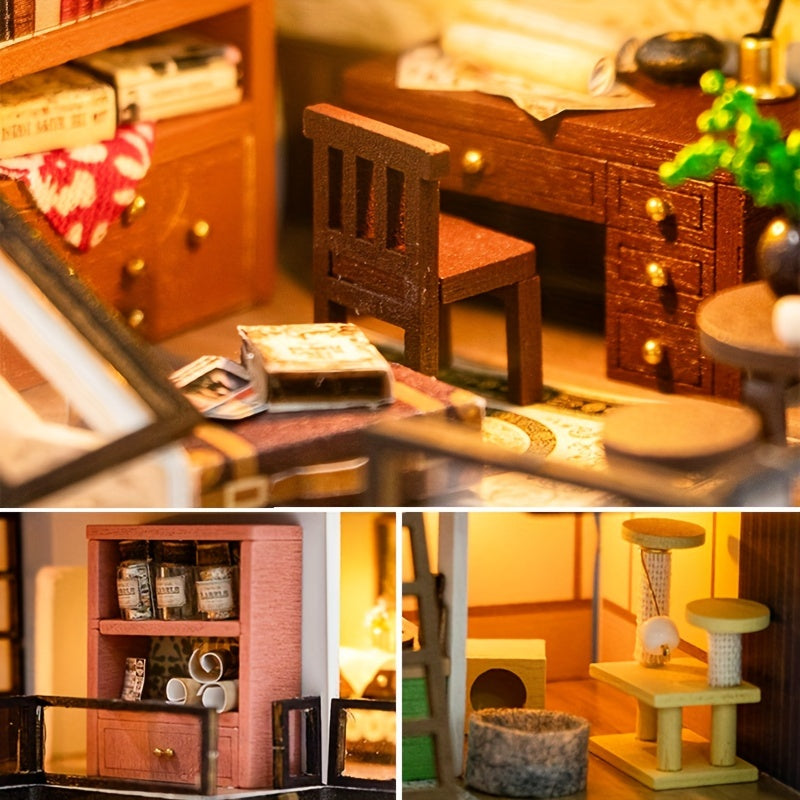 LichtNest – Kreativ miniatyrhusmodell med LED-belysning for hobbyfolk