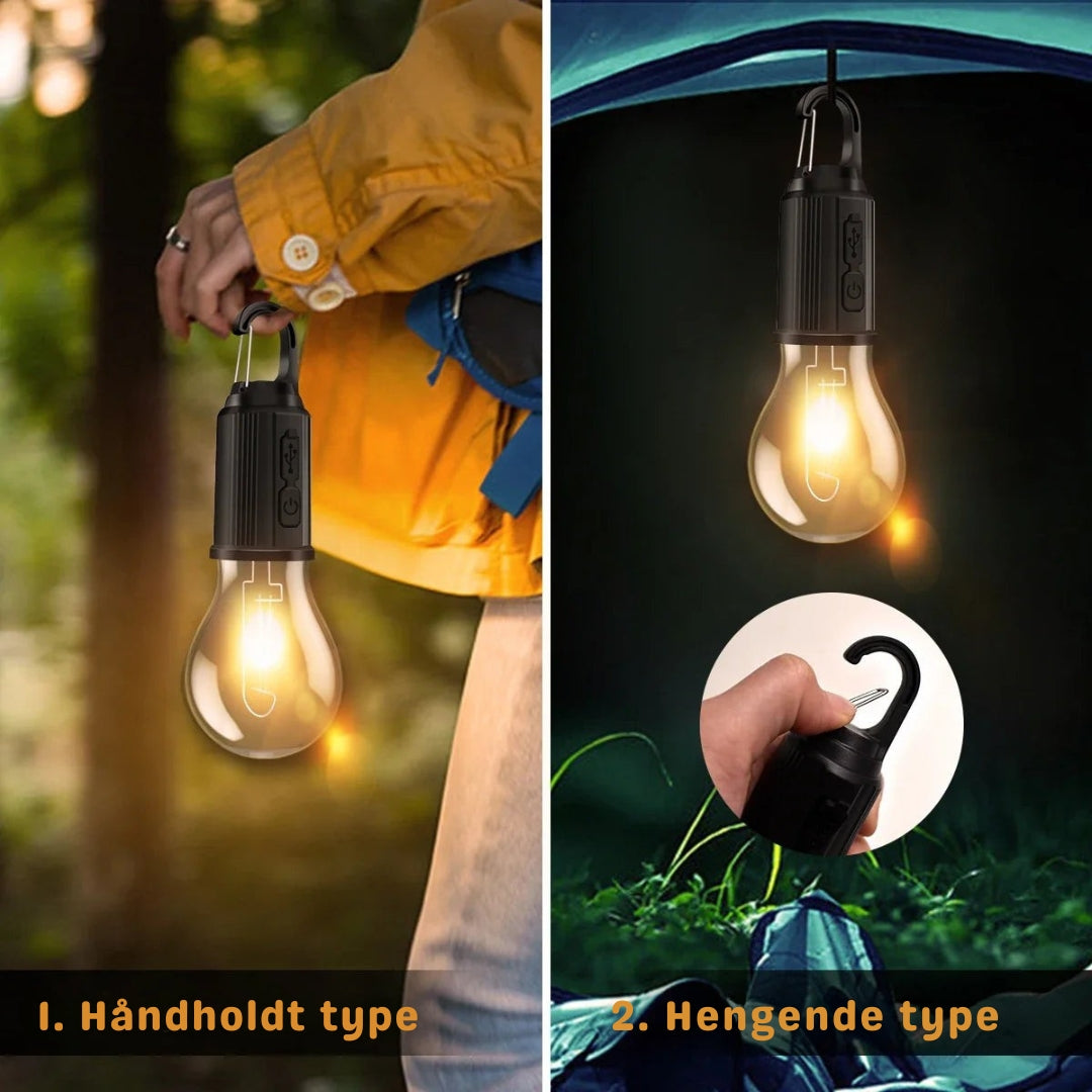 GlowSphere - Oppladbar retro lyspære for utendørs og innendørs atmosfære