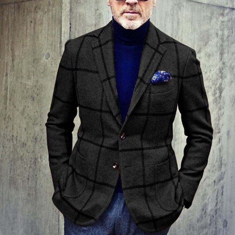 William - Klassisk rutete blazer med skreddersydd passform