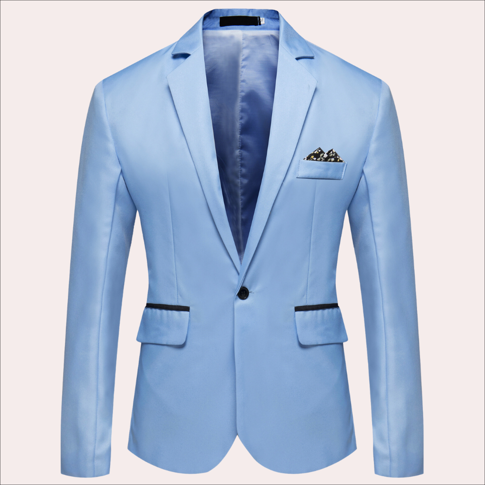 Dominic – Blazer med Enkeltknapplukking med Klafflommer