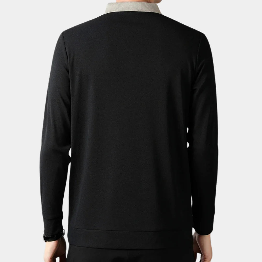 Herman - Langermet skjorte med klassisk hals for et gentleman look