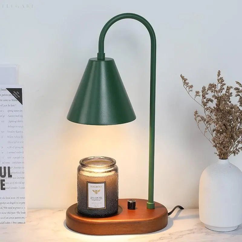 AromaGlow - Elektrisk stearinlyslampe med justerbar rotasjonsdimmer