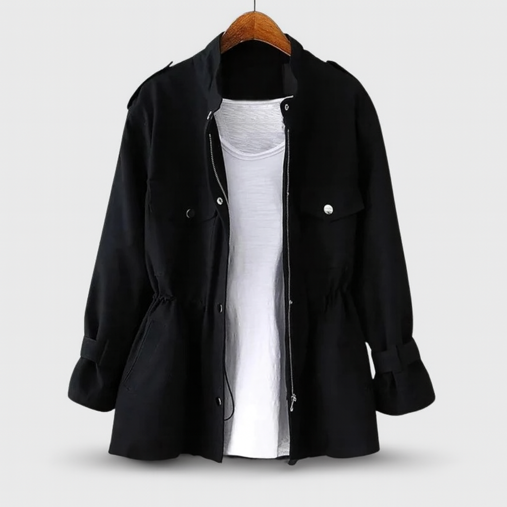 Nynke – Langermet trenchcoat med lommer