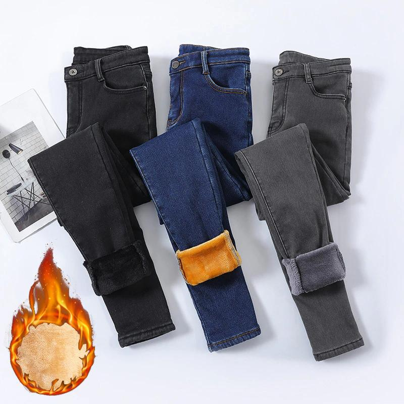 Olivia - Skinny jeans med høy midje og femlommestil