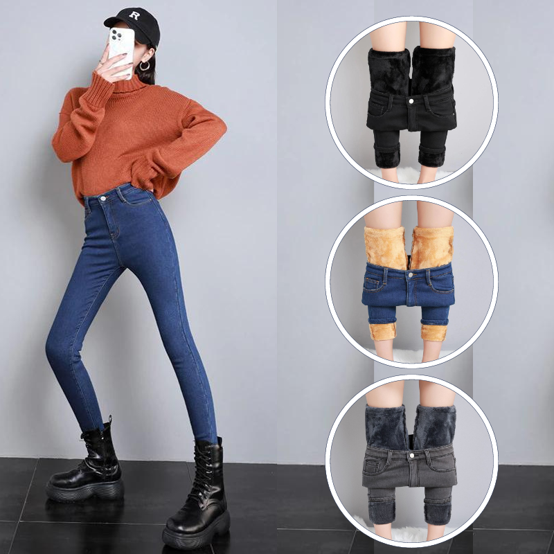 Olivia - Skinny jeans med høy midje og femlommestil