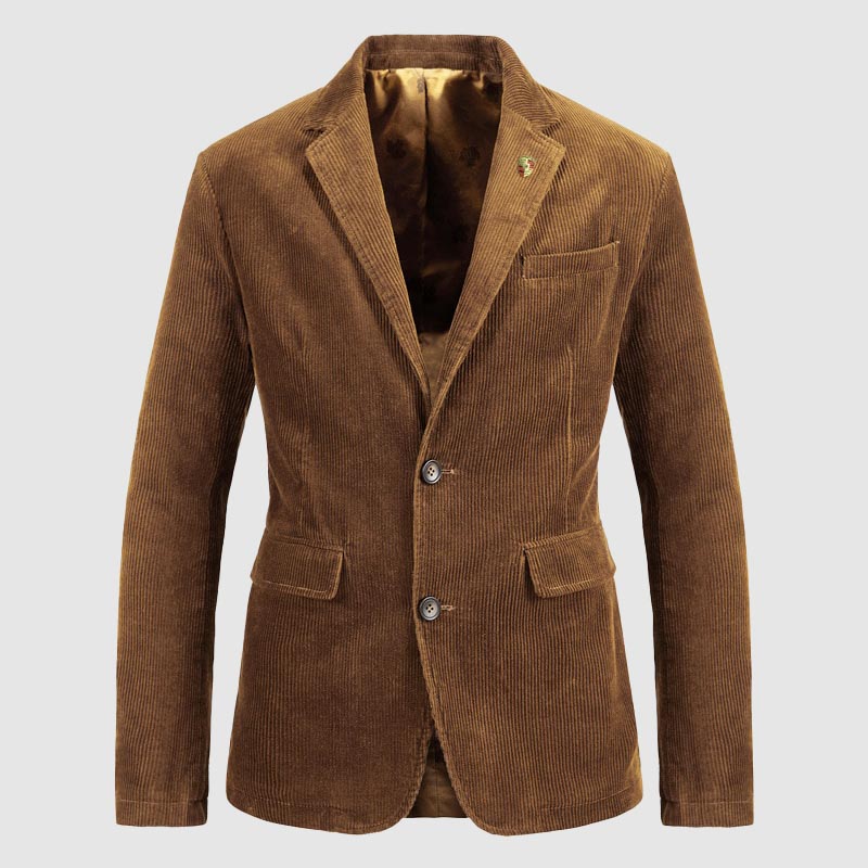 Elio – Slank Passform Blazer med Klassisk Knapp Foran
