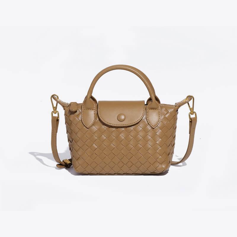 Athena - Kompakt, elegant crossbody-veske med vevd tekstur