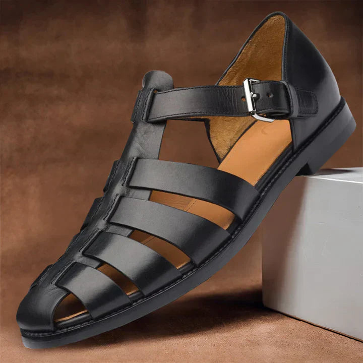 Robert - Komfortable strappy-sandaler med justerbar spennelukking