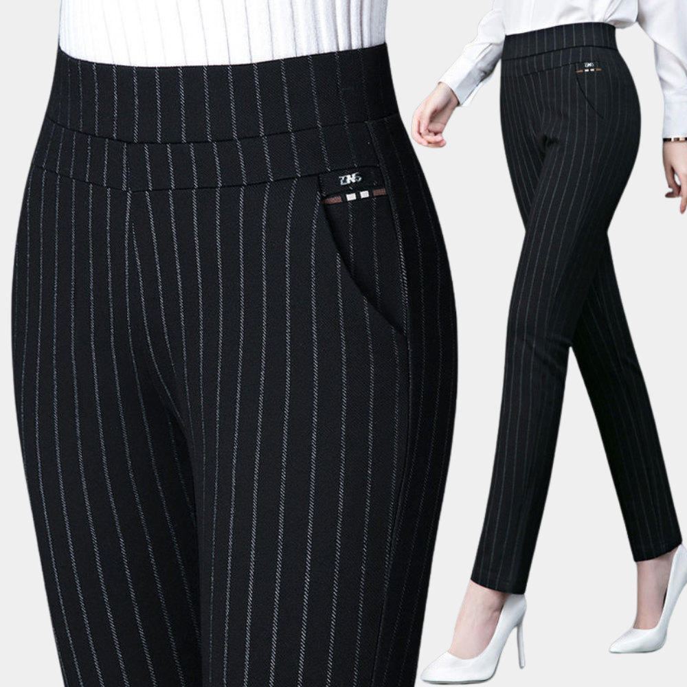 Maria - Stretchbukser med høy midje for en flatterende og elegant look