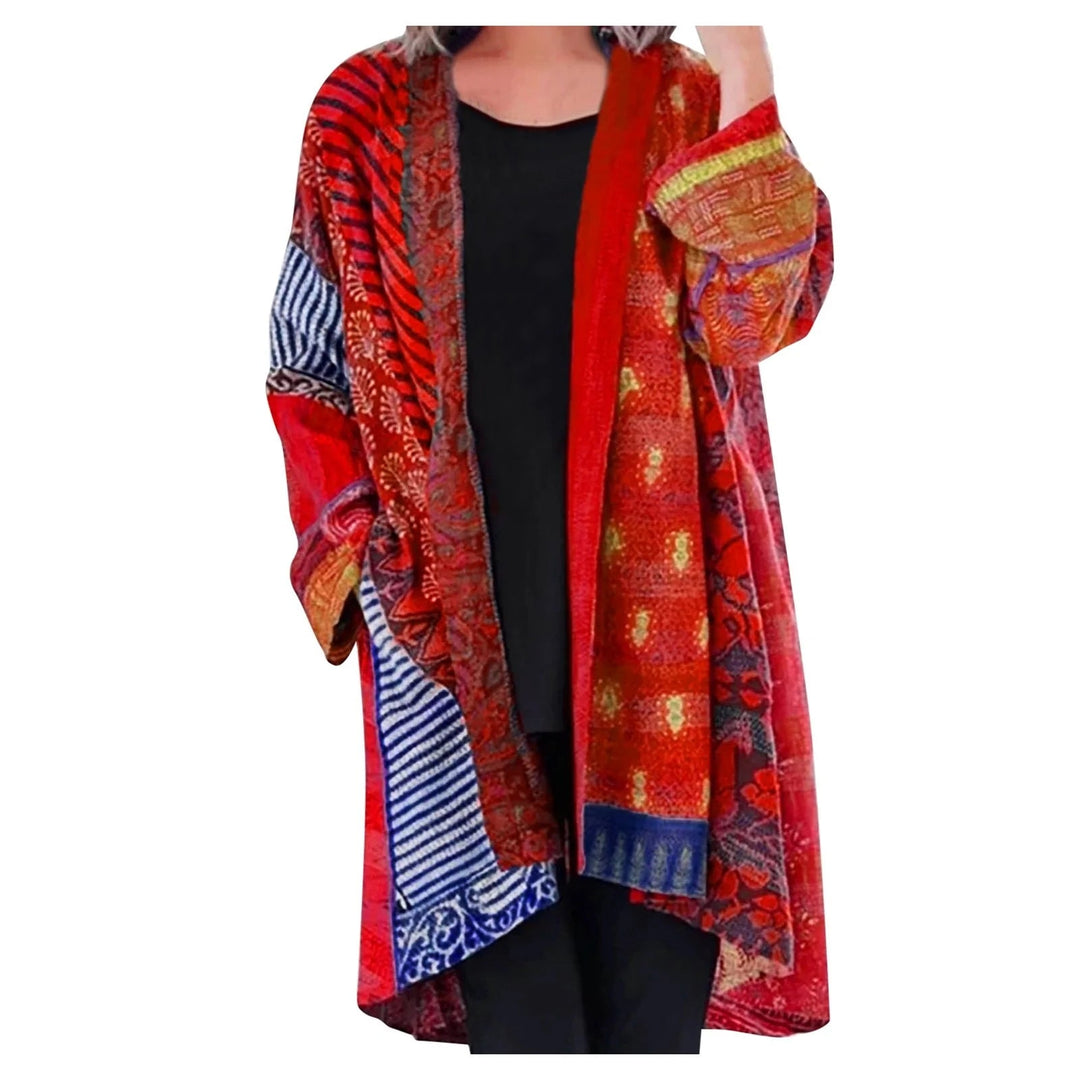 Anna - Koselig langermet vintage cardigan med boho-sjarm