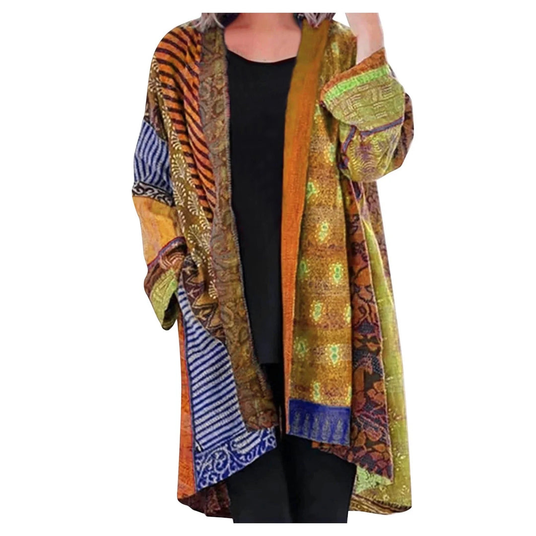 Anna - Koselig langermet vintage cardigan med boho-sjarm