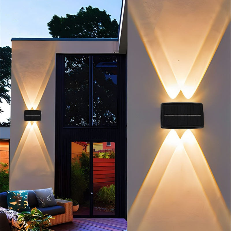 SolarGlow - Vanntett LED-veggbelysning utendørs for energieffektiv belysning