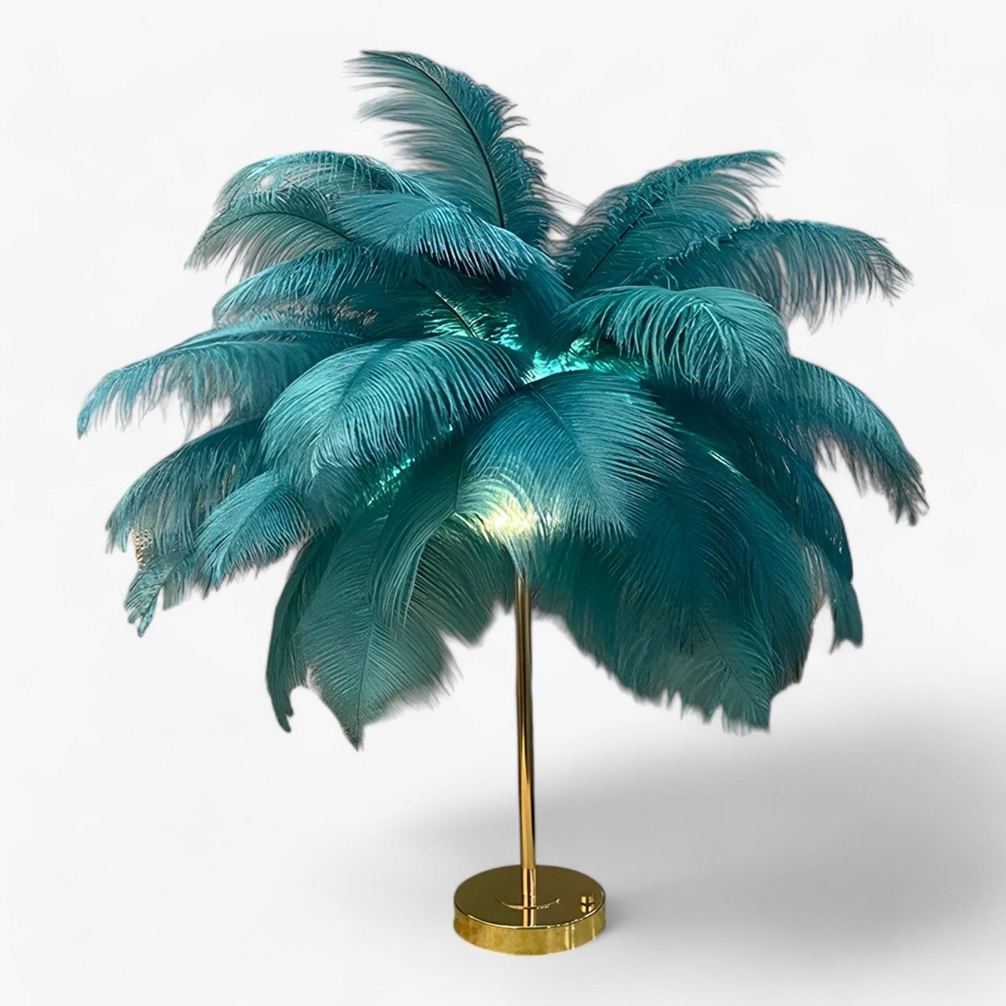 FeatherGlow - sofistikert LED-bordlampe med drømmende fjærdetaljer