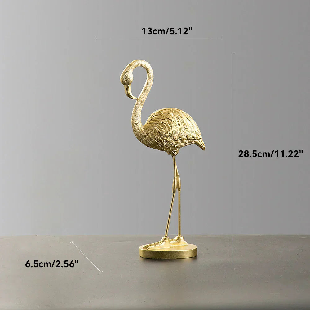 LumiVista - Grasiøs Flamingo Dekorativ Figur med Sofistikert Utseende