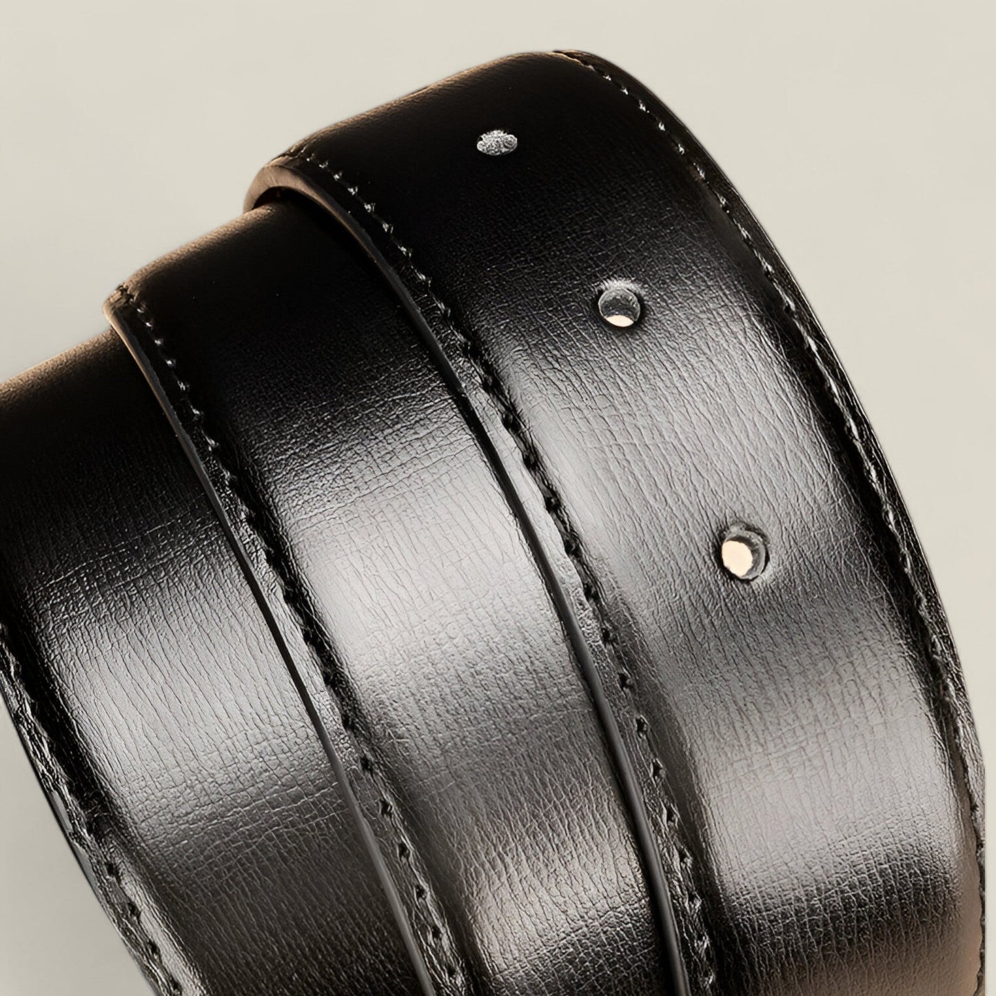 Elliot - Elegant Svart Belte Herre med Justerbare Hull-2