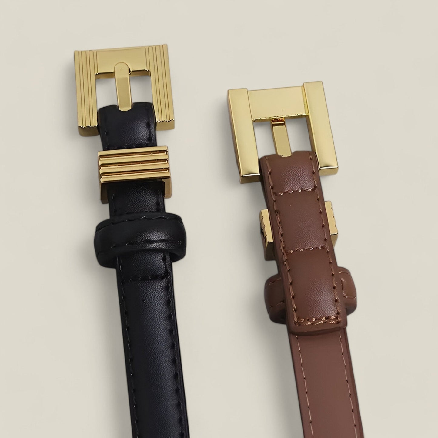 Bella - Elegant Skinnbelte med Tynn Design-5