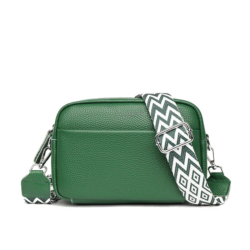 Maya - Kompakt crossbody-veske med justerbar stripete stropp