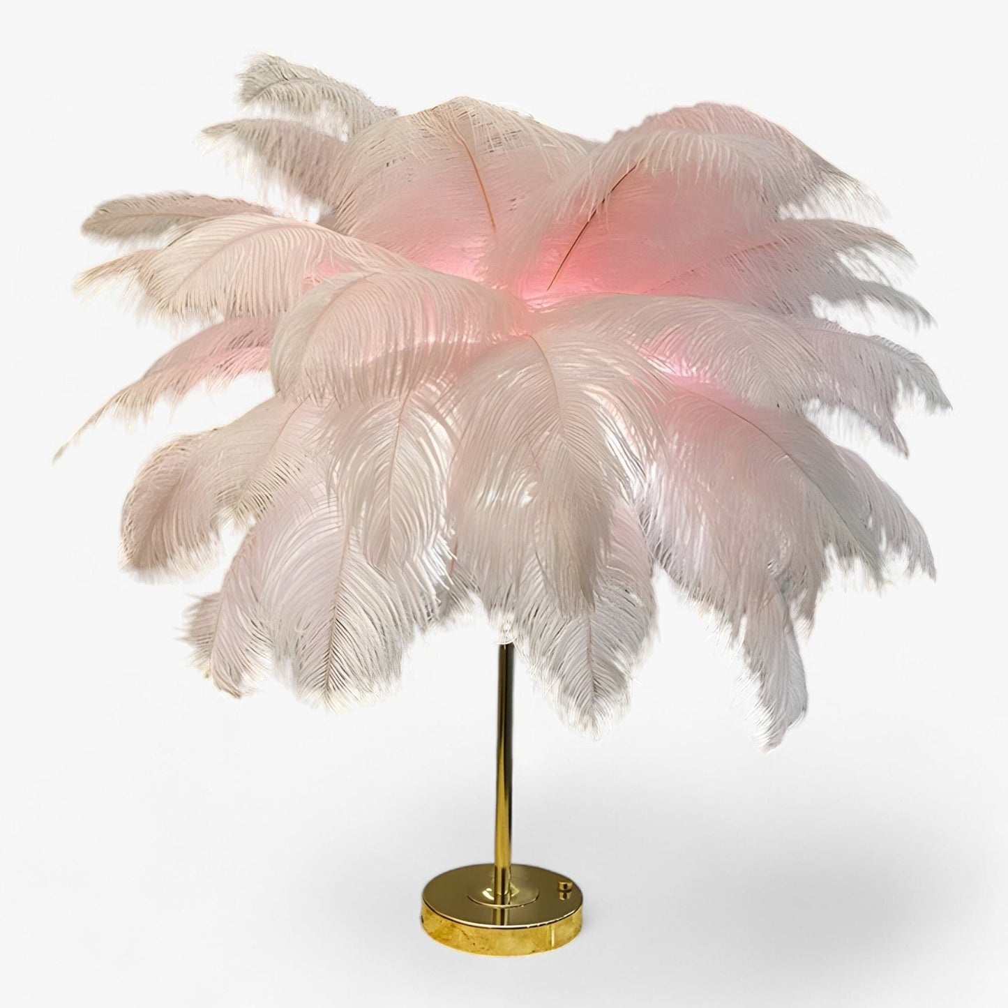 FeatherGlow - sofistikert LED-bordlampe med drømmende fjærdetaljer
