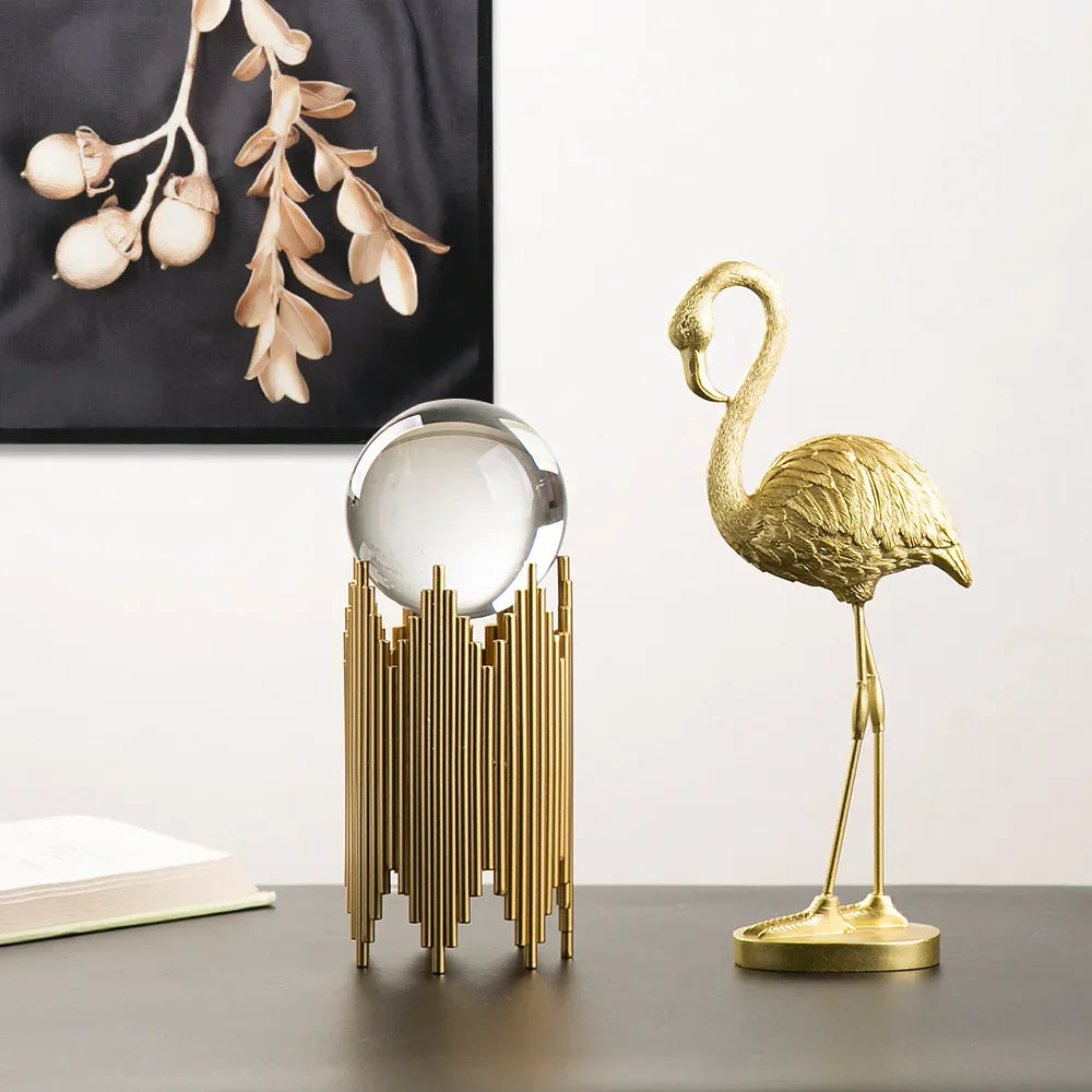 LumiVista - Grasiøs Flamingo Dekorativ Figur med Sofistikert Utseende