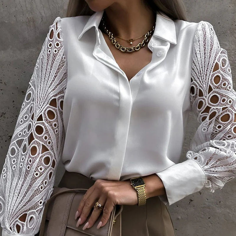 Elsa - Elegant bluse med stilige lange ermer og flatterende passform