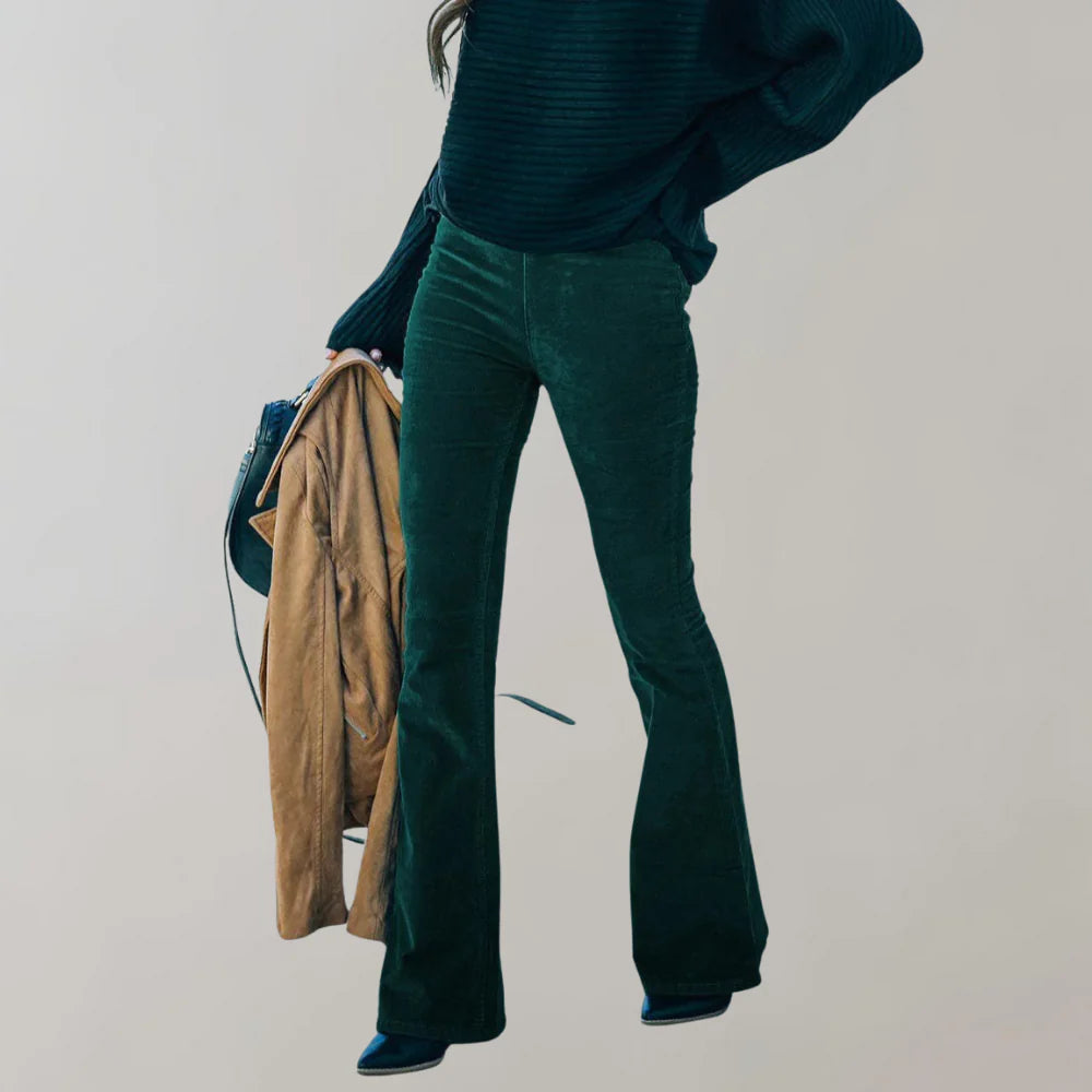 Ingrid - Flare Pants Med Høy Midje Og Smigrende Passform, Uanstrengt Stilig Og Komfortabel