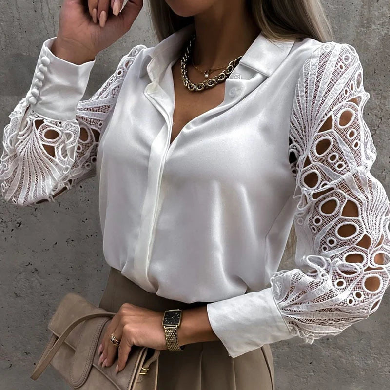Elsa - Elegant bluse med stilige lange ermer og flatterende passform