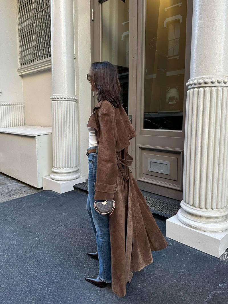 Celeste – Elegant trenchcoat med lange ermer og midjebelte for komfortabel passform