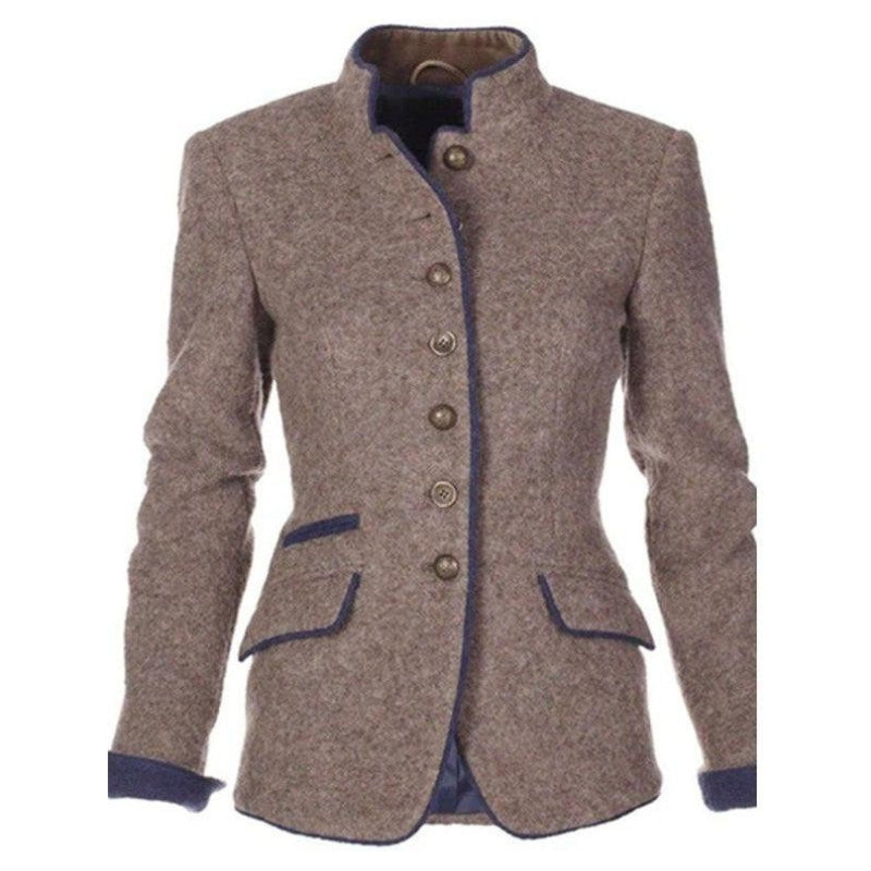 Ava - Uformell Langermet Jakke Med Knapper Og Lommer