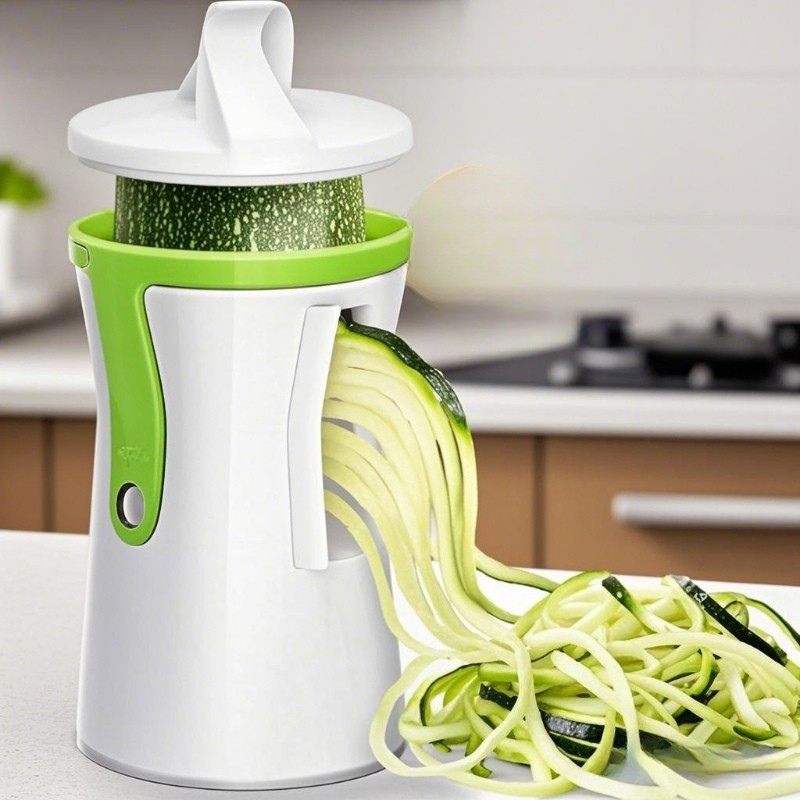 KitchenTwist – Manuell Grønnsaksspiralkutter for Grønnsaker og Ost