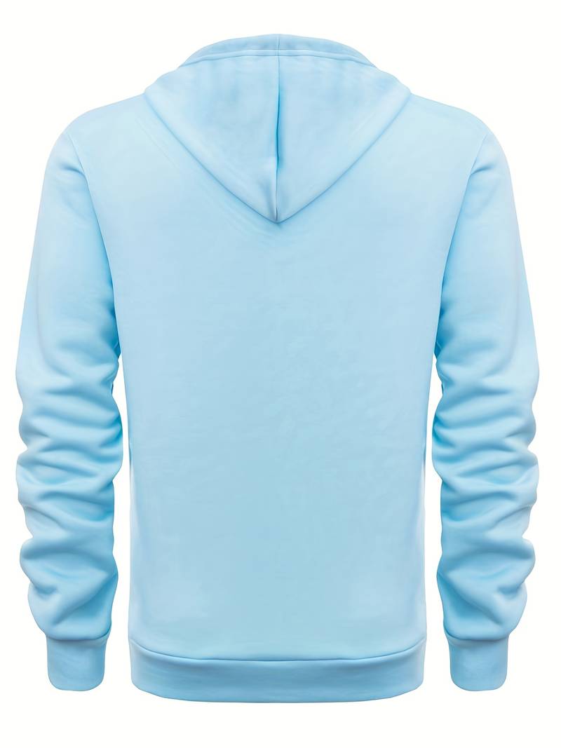 Henrik – Koselig Langermet Half-Zip Hoodie Med Framlommer