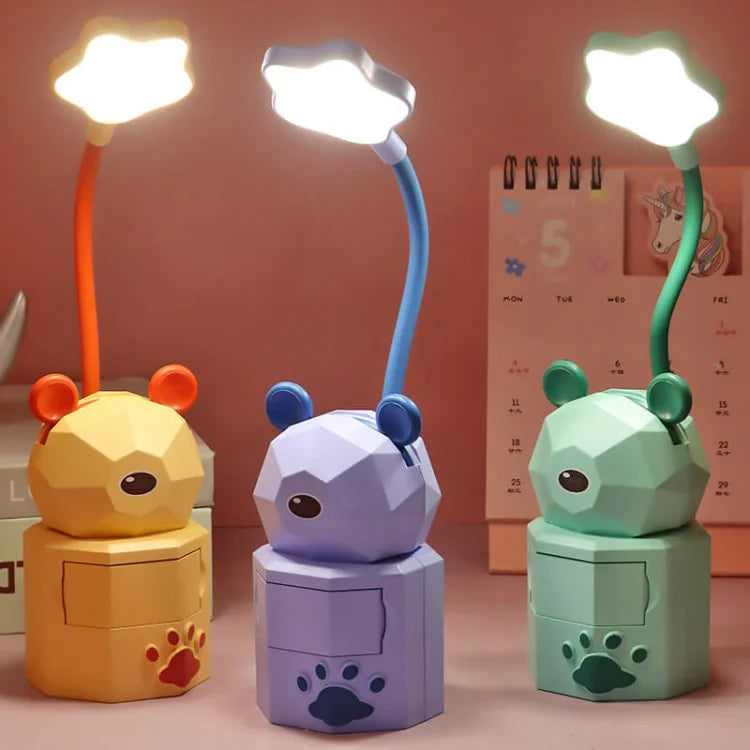 GlowTale - tegneserie-LED-nattlys med smykkeskrin og telefonholder