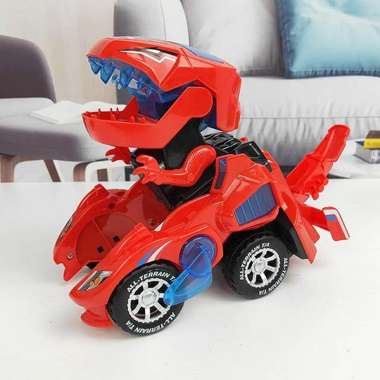 DinoGlide - Transformerer Dinosaur LED Bil med Brølende Lydeffekter